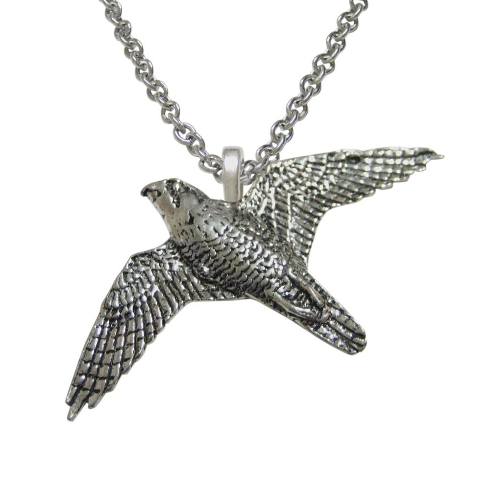 Peregrine Falcon Bird Pendant Necklace